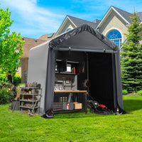 Abri de rangement extérieur et auvent carport : abri portable pour vélos, motos et rangement de jardin