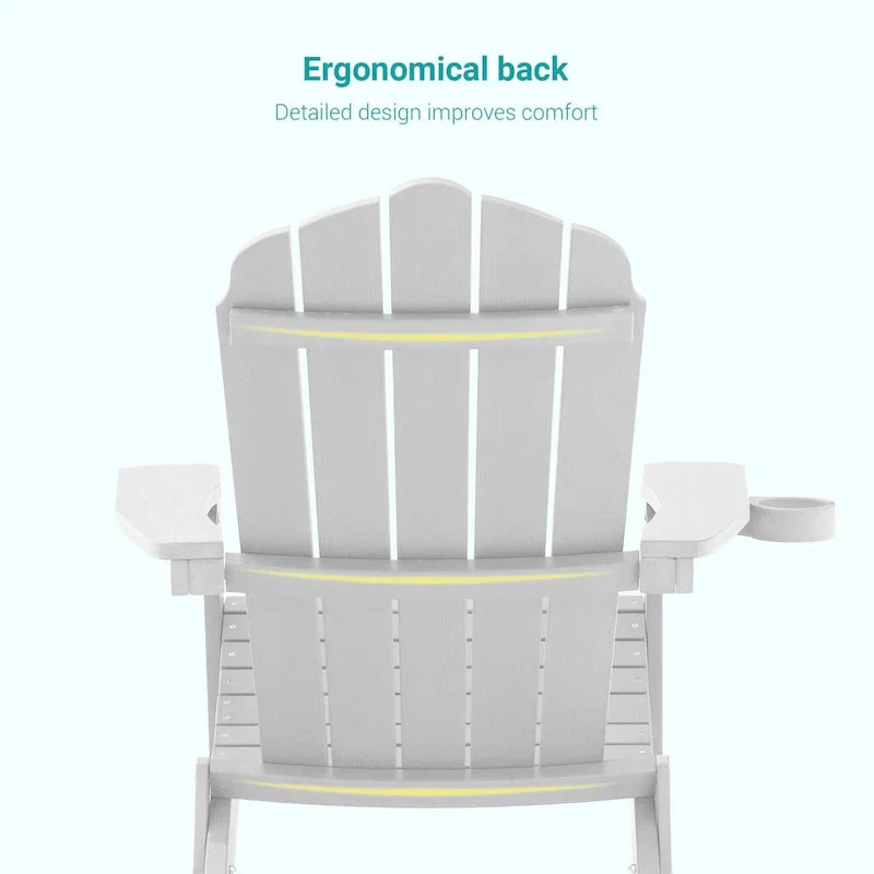 Bonosuki Lot de 2 chaises pliantes Adirondack pour patio et brasero