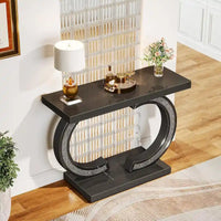 Console argentée, 39 table d'entrée à miroir pour entrée