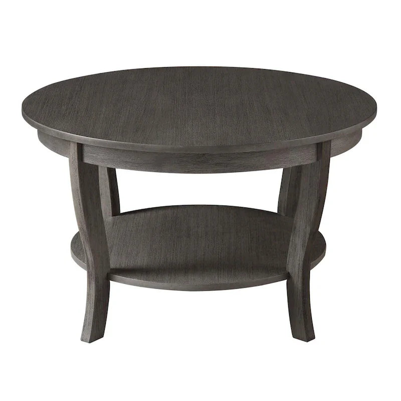 Table basse ronde avec étagère American Heritage de Convenience Concepts