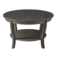 Table basse ronde avec étagère American Heritage de Convenience Concepts