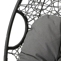 Fauteuil suspendu d'extérieur en osier imperméable avec coussins, siège hamac – Capacité de 136 kg