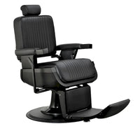 Chaise de barbier robuste inclinable hydraulique JAXSON, cadre noir
