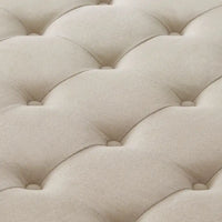 Grand pouf de rangement carré avec pieds en bois