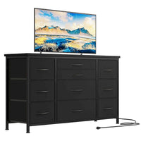 Commode de chambre avec 10 grands tiroirs pour téléviseur de 55 pouces – 55 pouces
