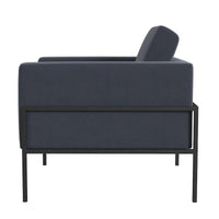 Fauteuil club moderne HomePop rembourré avec cadre en métal