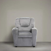 Fauteuil inclinable pour enfants en PVC avec fonction d'inclinaison par poussée, porte-gobelet et repose-pieds confortable