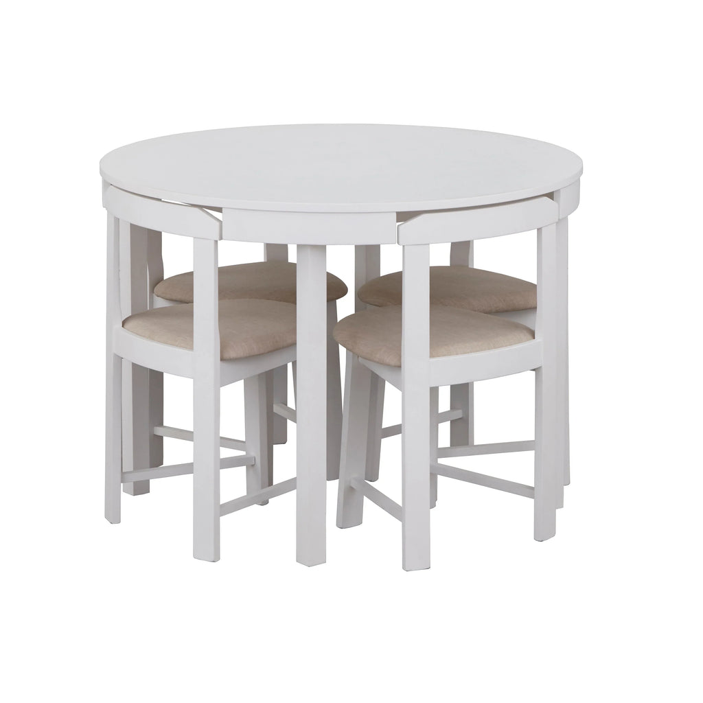 Harrisburg Tobey Ensemble de salle à manger rond compact 5 pièces