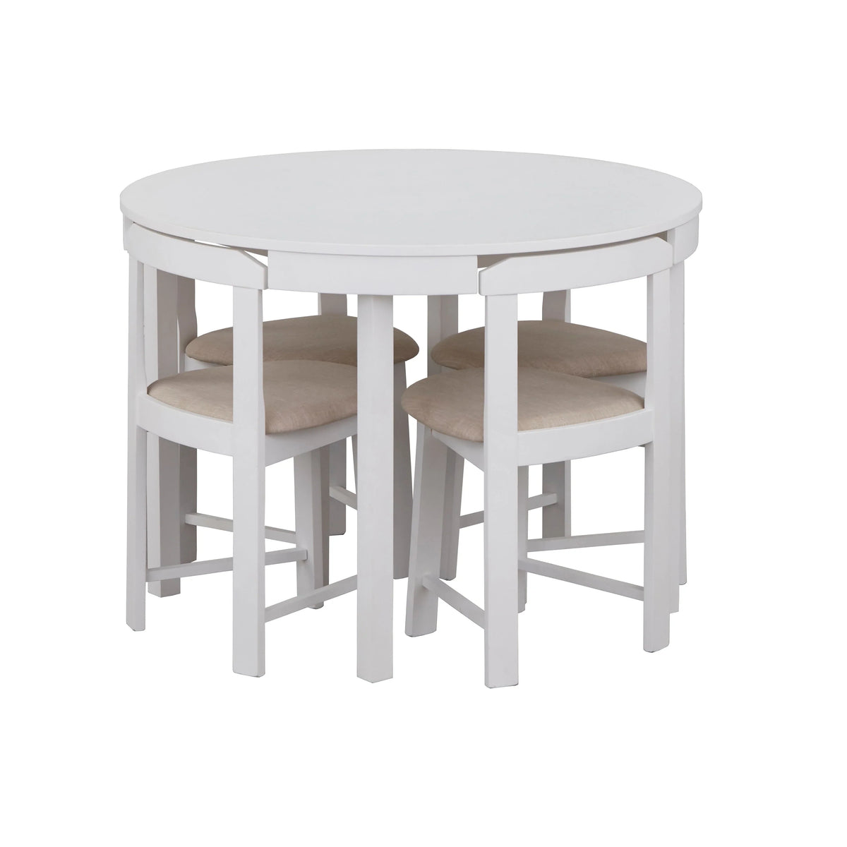 Harrisburg Tobey Ensemble de salle à manger rond compact 5 pièces