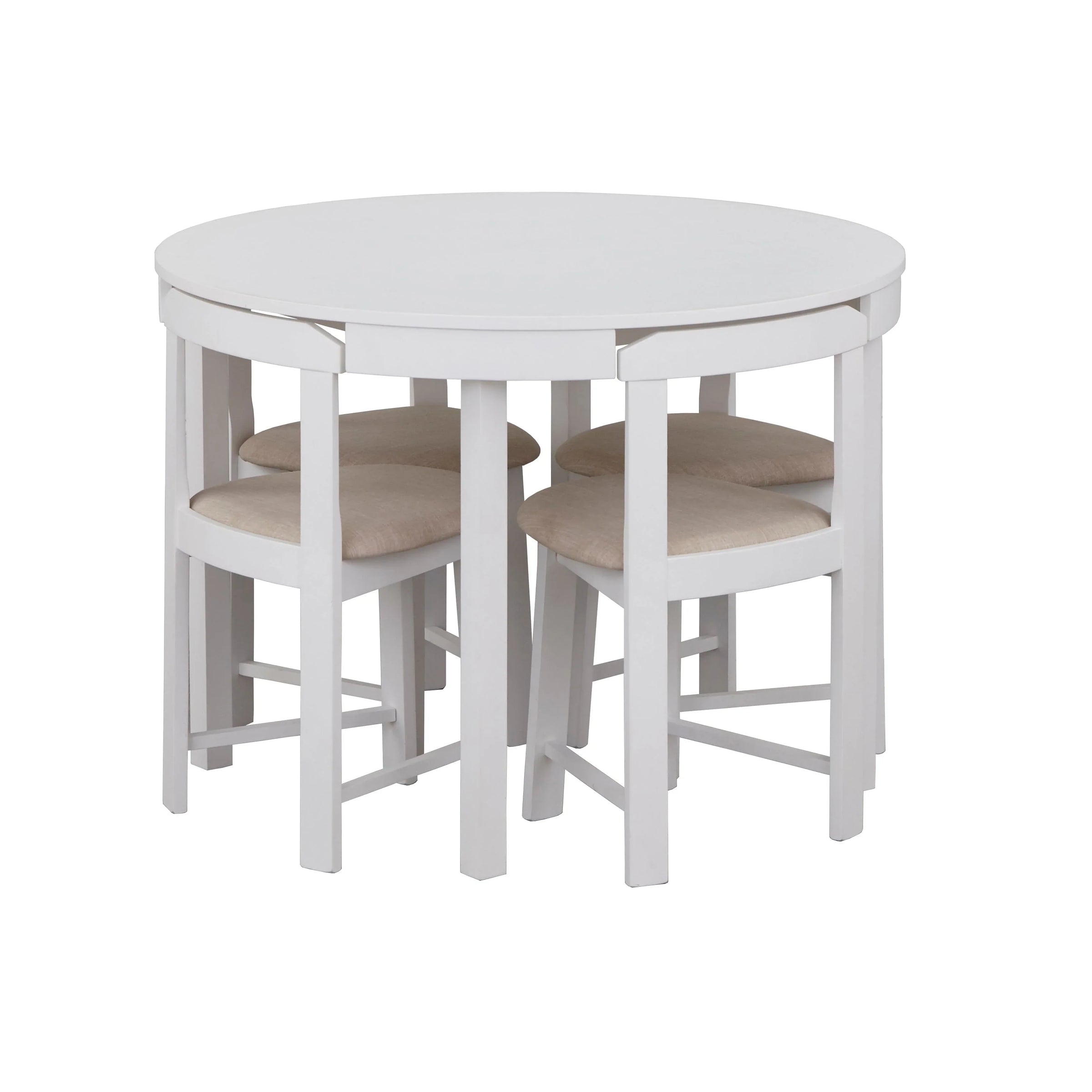 Harrisburg Tobey Ensemble de salle à manger rond compact 5 pièces