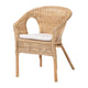 Chaise de salle à manger Abbey en rotin naturel, style bohème moderne