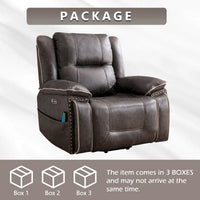 Fauteuil releveur confortable avec massage chauffant, porte-gobelet et port USB