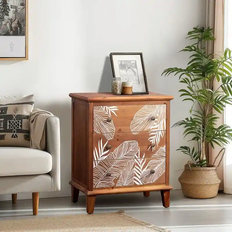 Commode coffre en bois massif