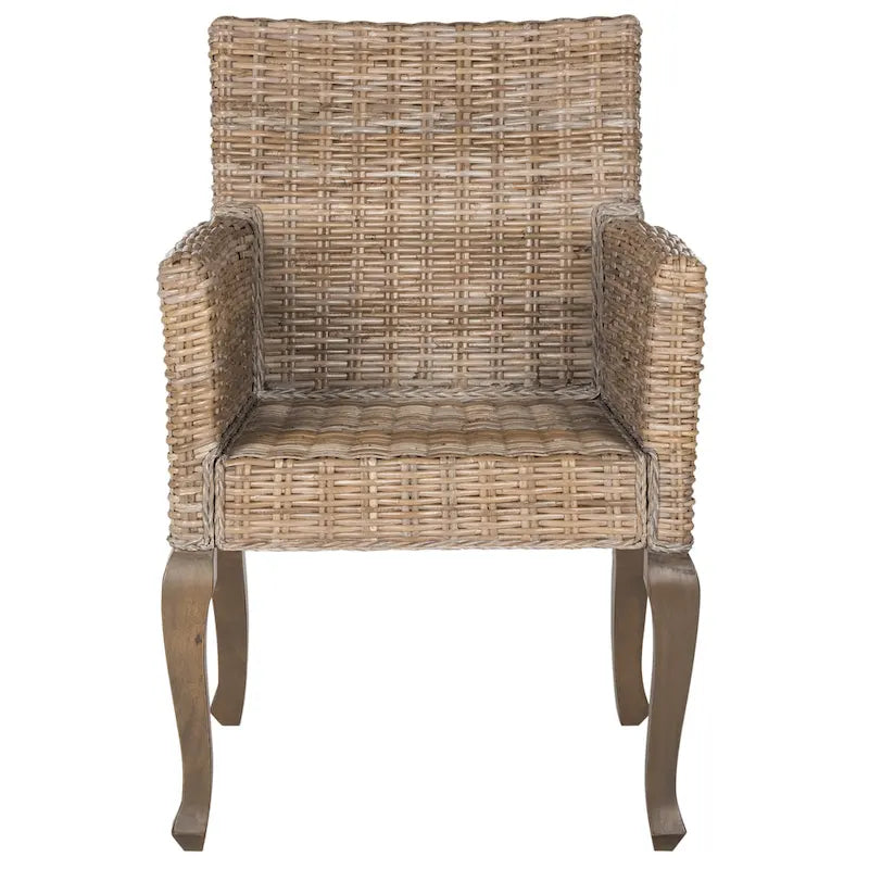 SAFAVIEH Alearda Chaise de salle à manger naturelle (lot de 2) - 23 x 24,4 x 34 - 23Wx24Dx34H