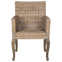 SAFAVIEH Alearda Chaise de salle à manger naturelle (lot de 2) - 23 x 24,4 x 34 - 23Wx24Dx34H