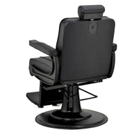 ROGERS Fauteuil de barbier inclinable robuste Fauteuil de coiffure, Noir