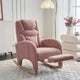 Fauteuil à Bascule d'Allaitement Ergonomique en Tissu avec Repose-Pieds Réglable