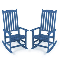 Vrakae 2 chaises berçantes à dossier haut résistantes aux intempéries pour patio