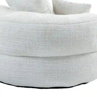 Canapé paresseux à dossier haut en chenille avec 3 coussins et pouf surdimensionné