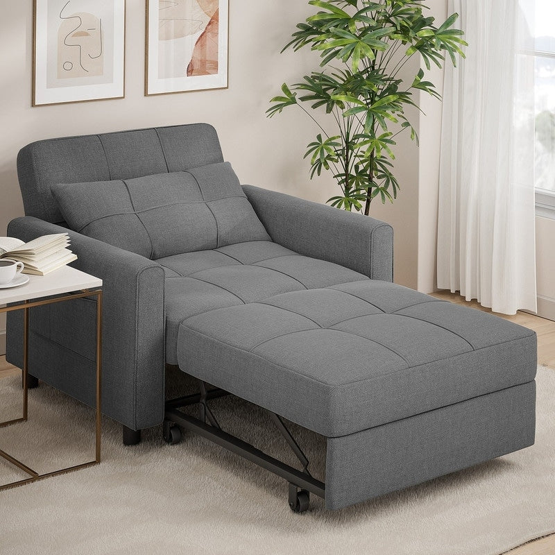 Canapé-lit réglable 3 en 1, fauteuil-canapé escamotable, lit pliant convertible pour salon