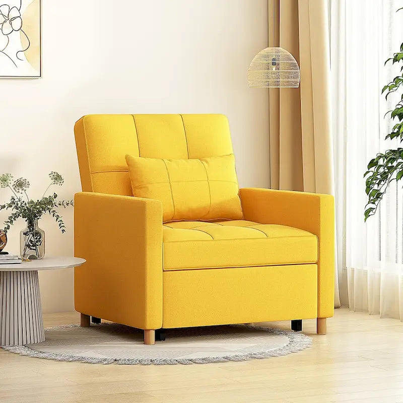 AECOJOY - Fauteuil convertible 3 en 1 avec coussin et dossier inclinable