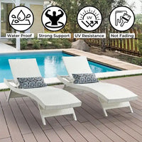 Chaises longues en osier tout temps - Lot de 2