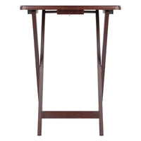 Ensemble de 4 tables d'appoint pliantes en noyer antique riche de 65,4 cm