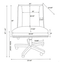 Chaise de bureau pivotante Violet