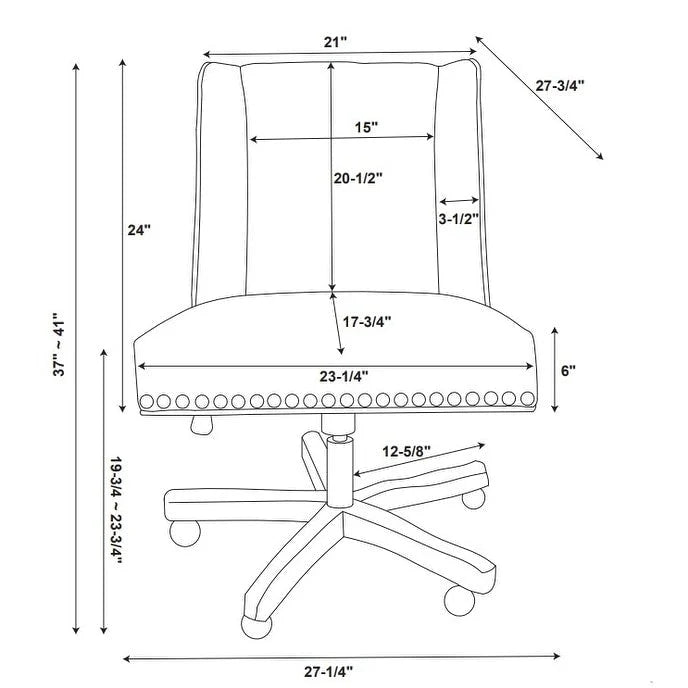 Chaise de bureau pivotante Violet