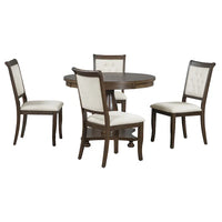 Ensembles de salle à manger 5 pièces Lak Retro avec chaises rembourrées par GDFStudio