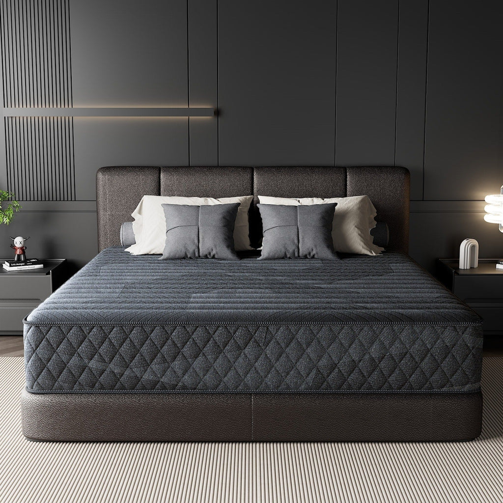SweDrea Matelas hybride moelleux en mousse à mémoire de forme 8/12 po, rafraîchissant respirant avec CertiPUR-US, SGS et OEKO-TEX