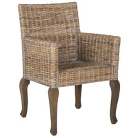 SAFAVIEH Alearda Chaise de salle à manger naturelle (lot de 2) - 23 x 24,4 x 34 - 23Wx24Dx34H