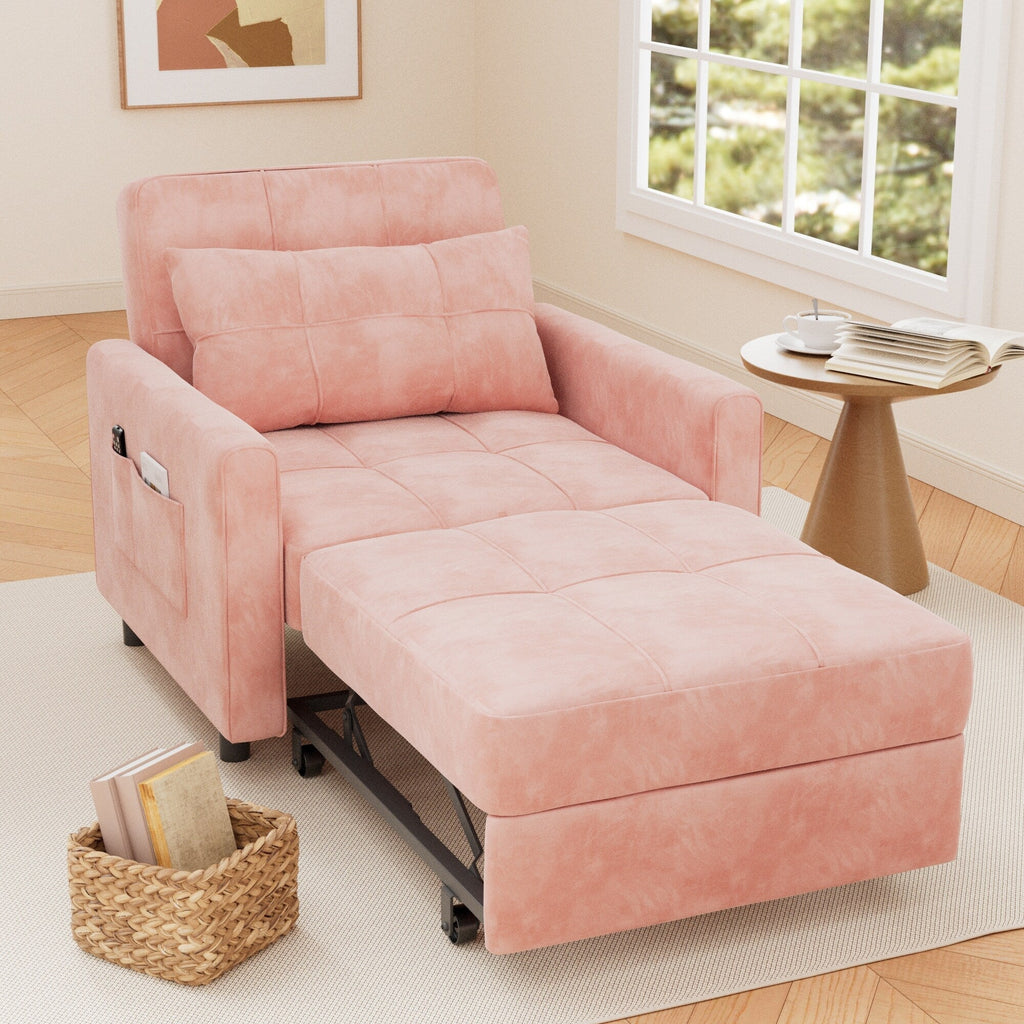 Canapé-lit réglable 3 en 1, fauteuil-canapé escamotable, lit pliant convertible pour salon