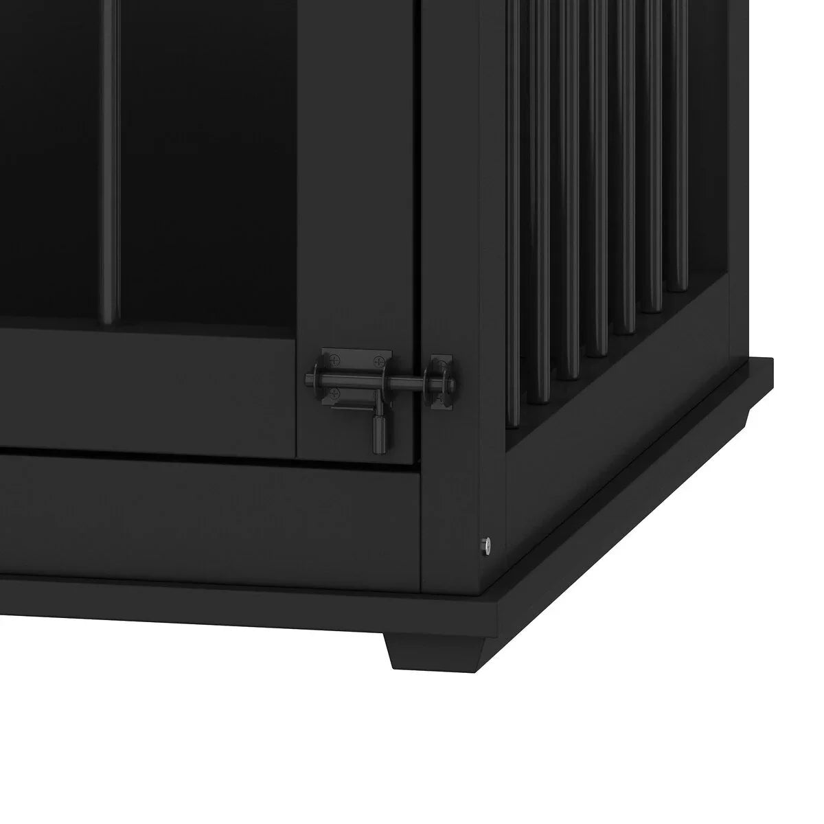 Grand meuble cage d'angle pour chien pour 2 chiens, cage pour chien en forme de L - 58.7X41.1
