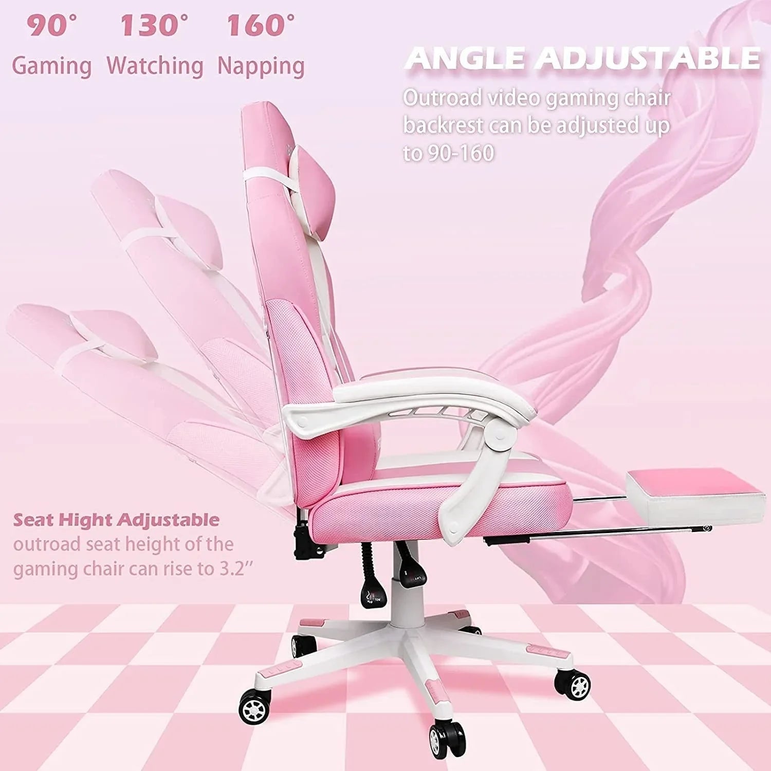 BOSSIN Chaise de gaming style racing, chaise de gamer grande et haute 300 lb à dossier haut chaise informatique