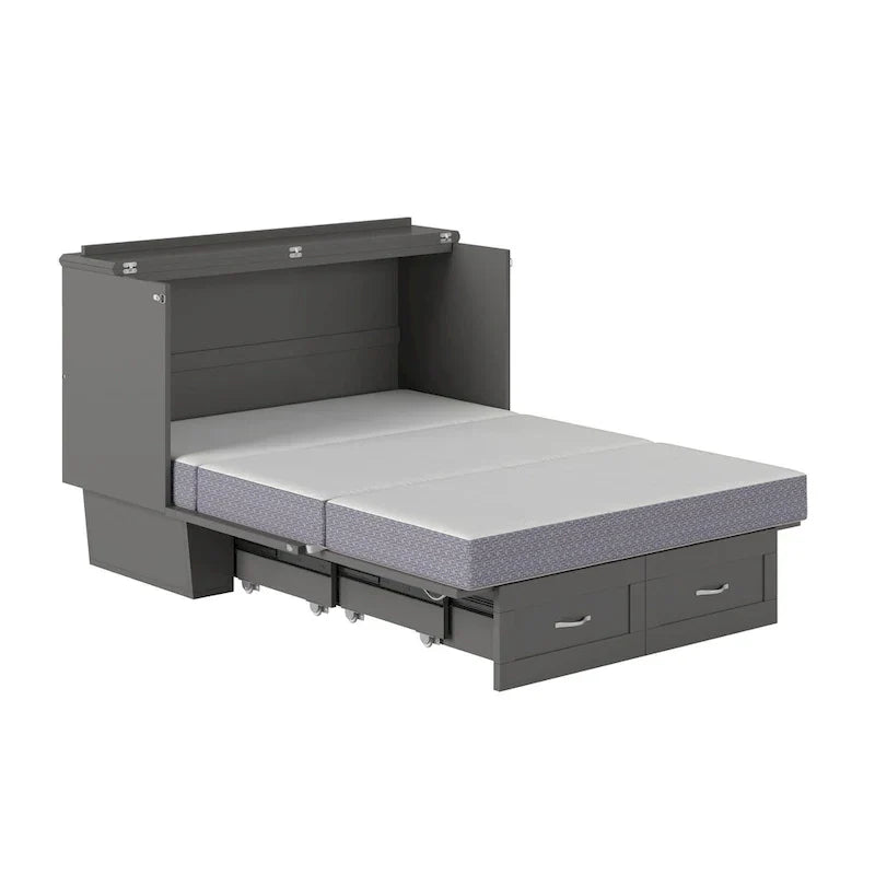 Lit escamotable Monroe Full Murphy avec matelas en mousse à mémoire de forme 6 po
