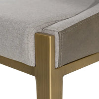 Tabouret de comptoir contemporain Modrest Fairview gris et laiton