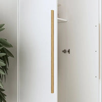 Armoire moderne autoportante en bois massif avec étagères de rangement