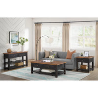 The Gray Barn Downington Table console de canapé à 2 tiroirs en bois massif
