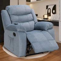 Fauteuil Inclinable Moelleux avec Fonction Massage et Chaleur
