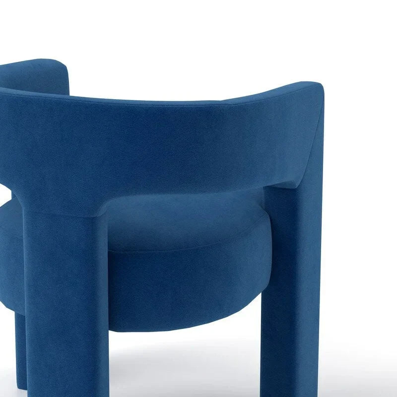SEYNAR Chaise de salle à manger moderne glam en velours rembourrée, chaise d'appoint à dossier ouvert, lot de 6