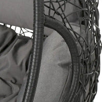 Fauteuil suspendu d'extérieur en osier imperméable avec coussins, siège hamac – Capacité de 136 kg