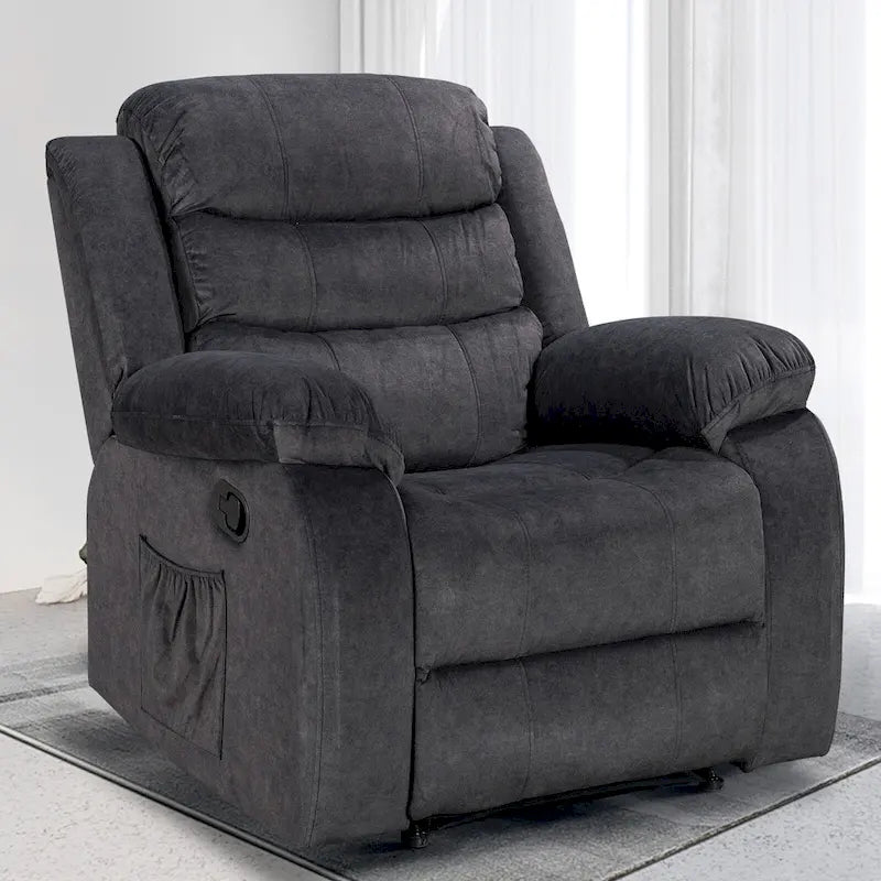 Fauteuil Inclinable Moelleux avec Fonction Massage et Chaleur