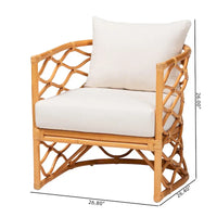 Fauteuil Acelynn Bohème en Rotin Clair Miel