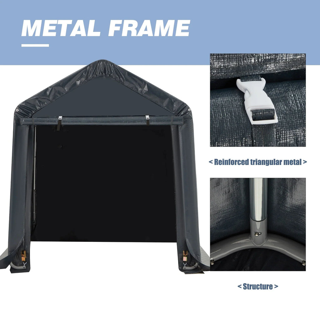 Abri de rangement extérieur et auvent carport : abri portable pour vélos, motos et rangement de jardin