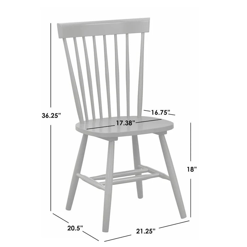 Chaises de salle à manger à barreaux en bois massif Venice Simple Living (Lot de 2)