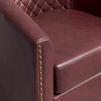 Fauteuil à barillet pivotant en cuir PU touffeté KINWELL 29