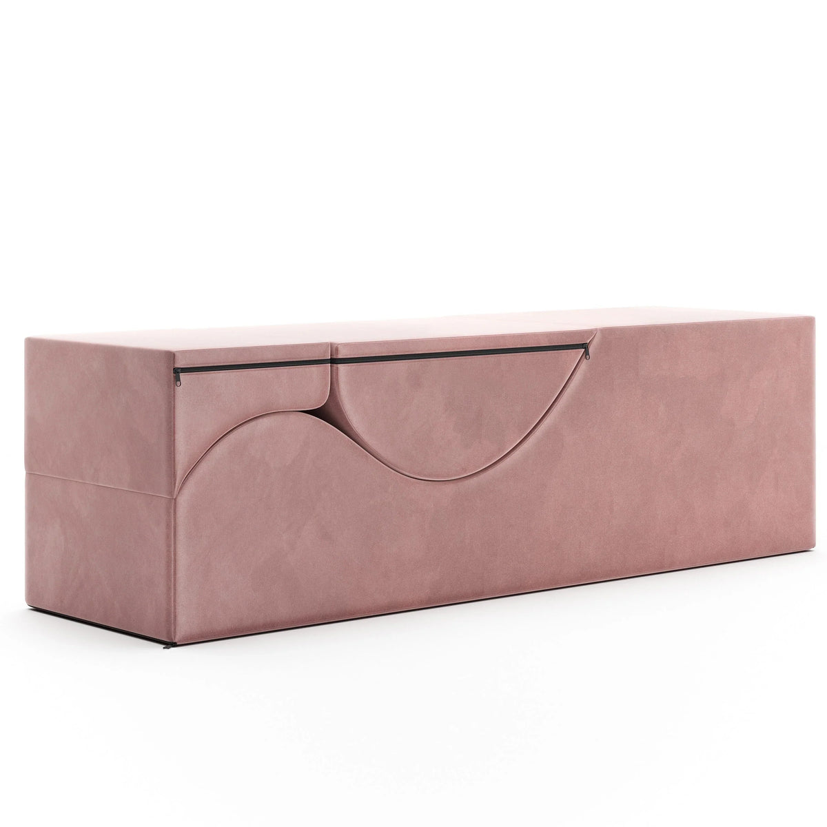 Avana Kami Méridienne convertible / yoga & massage - ottoman 2 en 1 avec fauteuil de yoga escamotable dissimulé, microvelours - N/A
