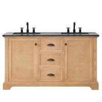 Hervas Meuble-lavabo avec dessus en marbre naturel sans miroir