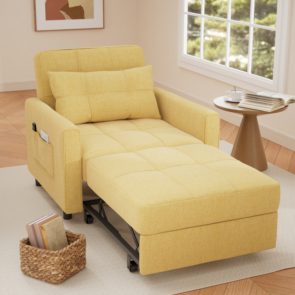Canapé-lit réglable 3 en 1, fauteuil-canapé escamotable, lit pliant convertible pour salon